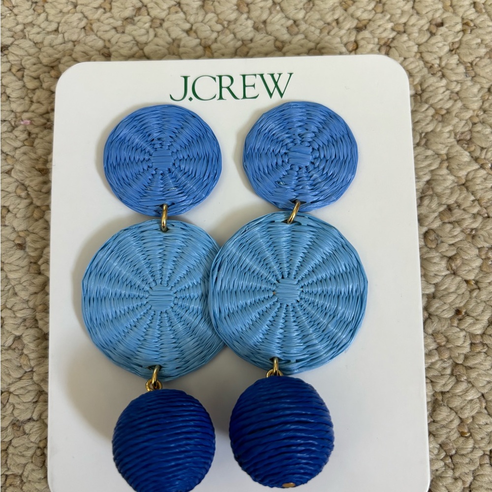 J.Crew Blue Woven Earrings